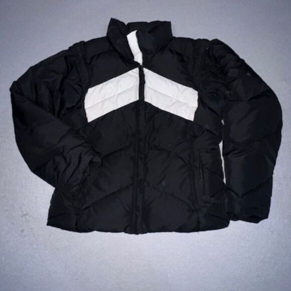 Columbia Puffer Vest Womens Medium Winter Jacket Black/White - Picture 1 of 4